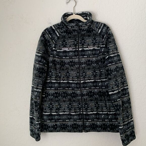Columbia Aztec Fleece Zip Pockets Jacket Size L - Picture 1 of 11